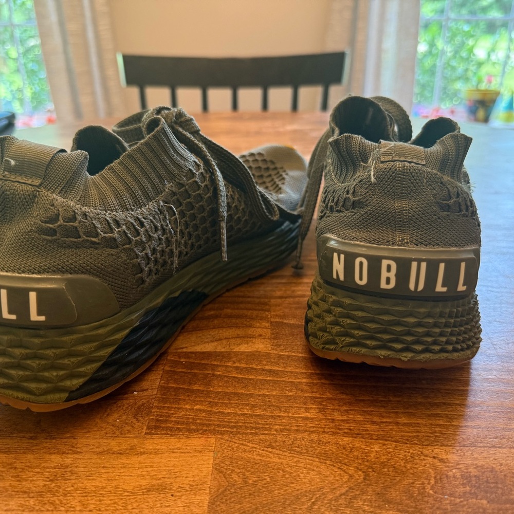 NOBULL Allday Olive Green Knit Trainers Sz 12 CrossFit